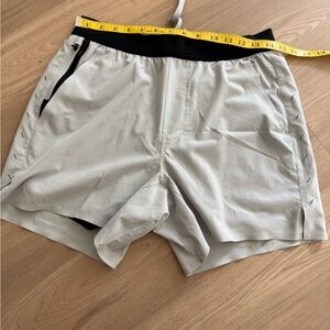 Ten Thousand Athletic Shorts in Light Gray and Black